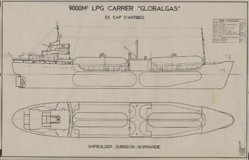 9000M3 LPG Carrier « Globalgas » ex Cap d'Antibes.