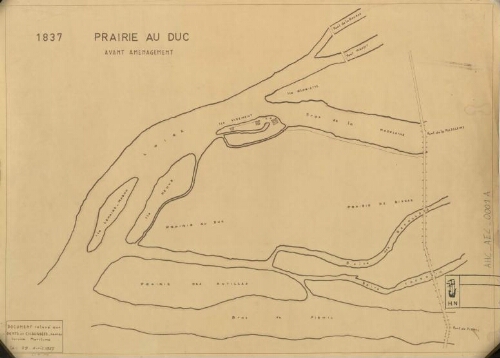 1837. Prairie-au-Duc. Avant aménagement.
